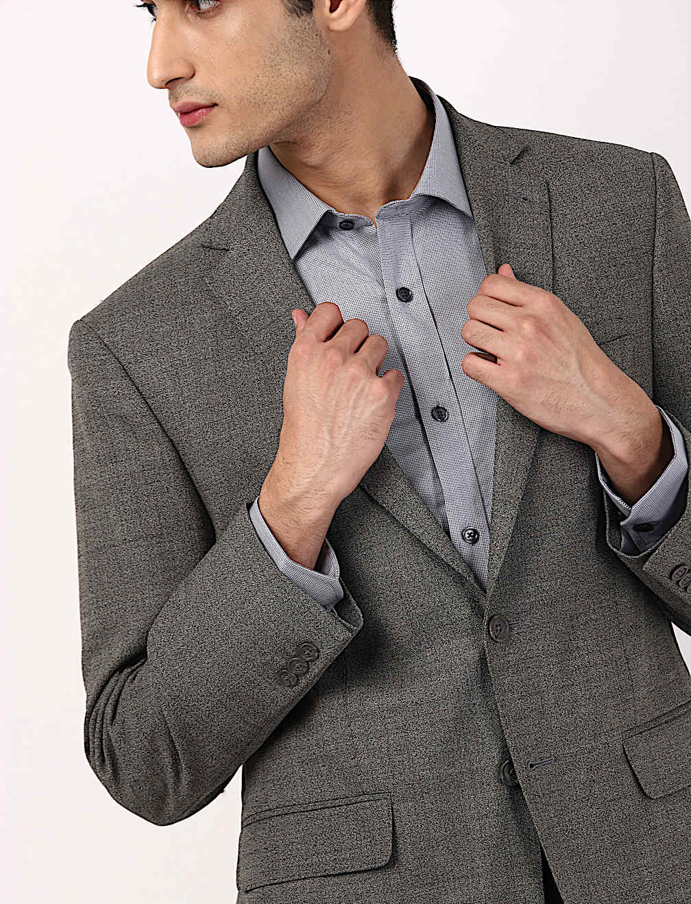 Plain Lapel Collar Blazer