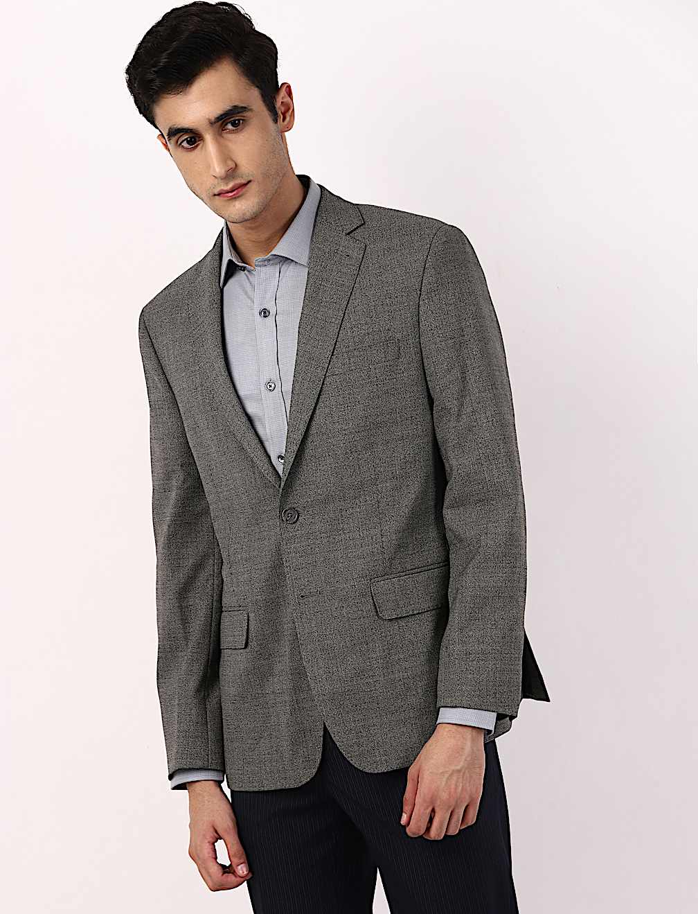 Plain Lapel Collar Blazer