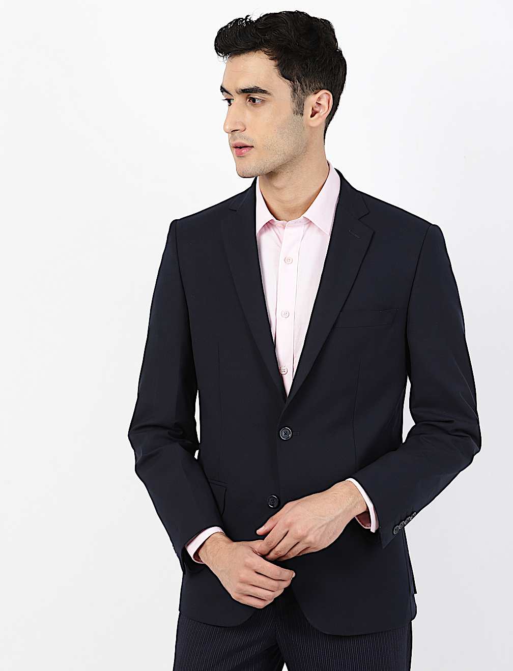 Plain Lapel Collar Blazer