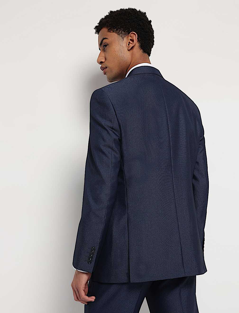 Textured Single-Breasted Blazer