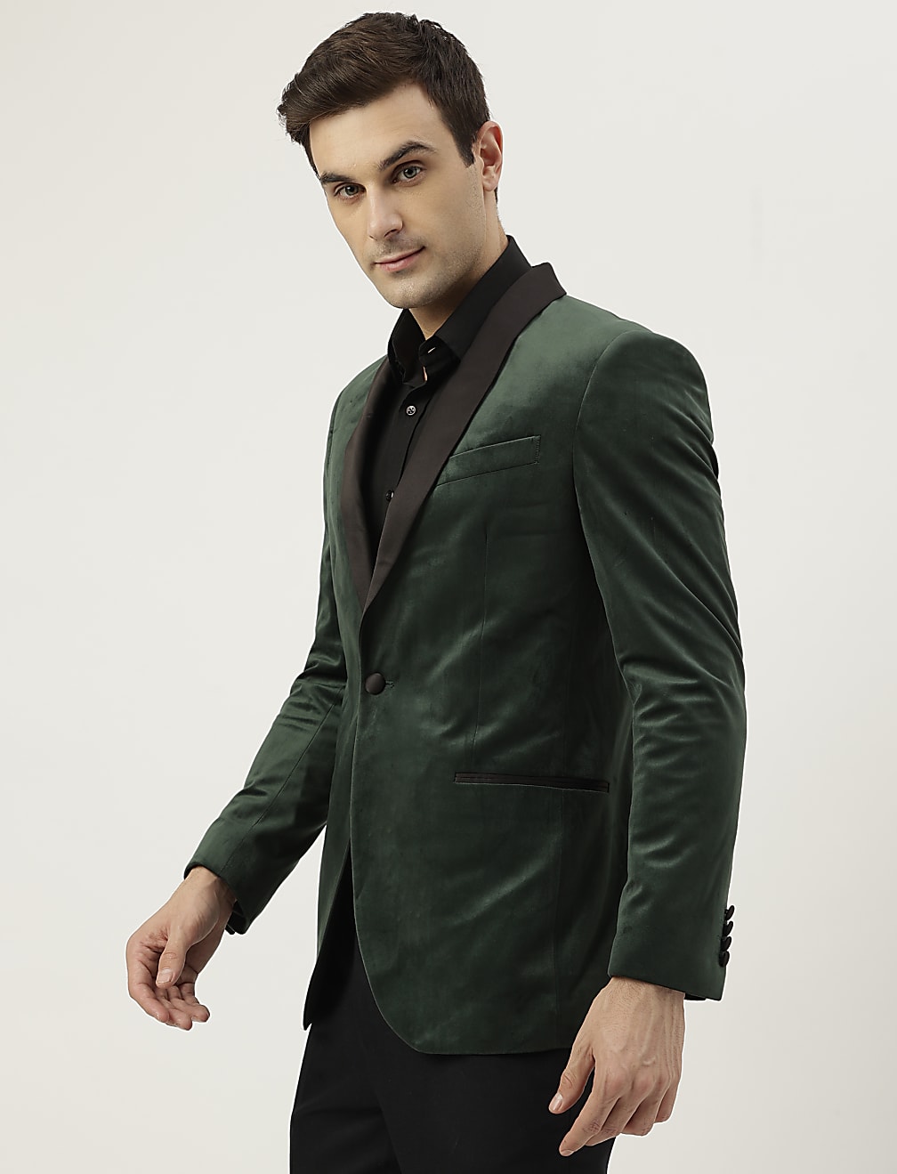 Shawl Lapel Neck Jacket