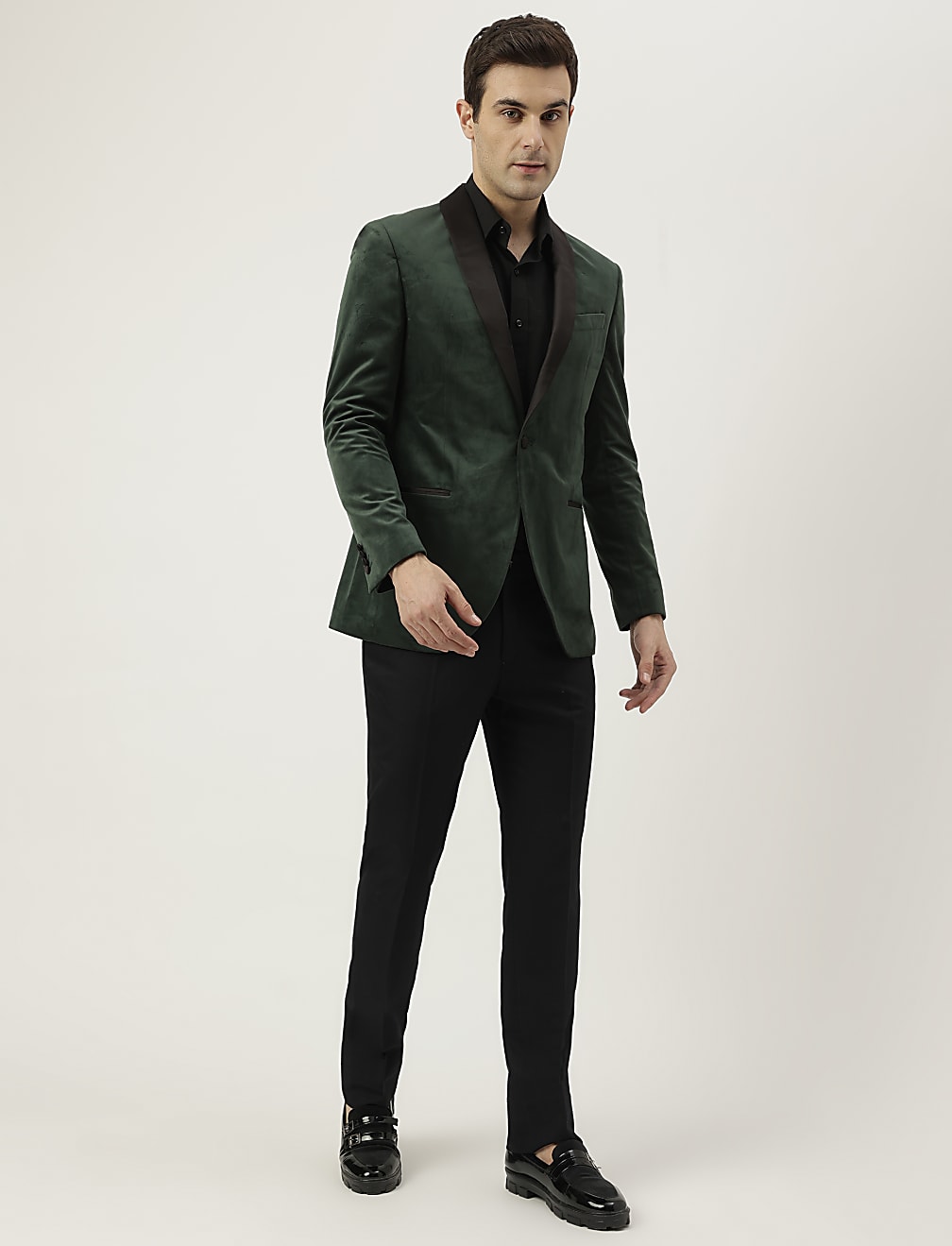 Shawl Lapel Neck Jacket