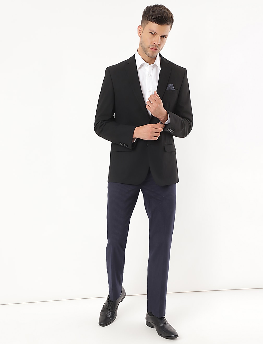 Plain Lapel Collar Blazer