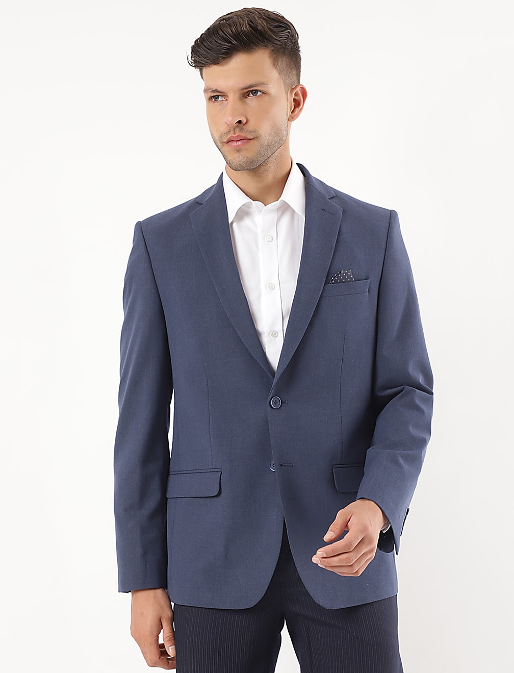 Plain Lapel Collar Blazer