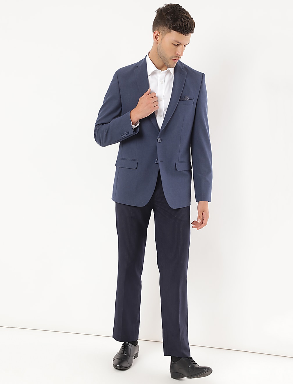 Plain Lapel Collar Blazer