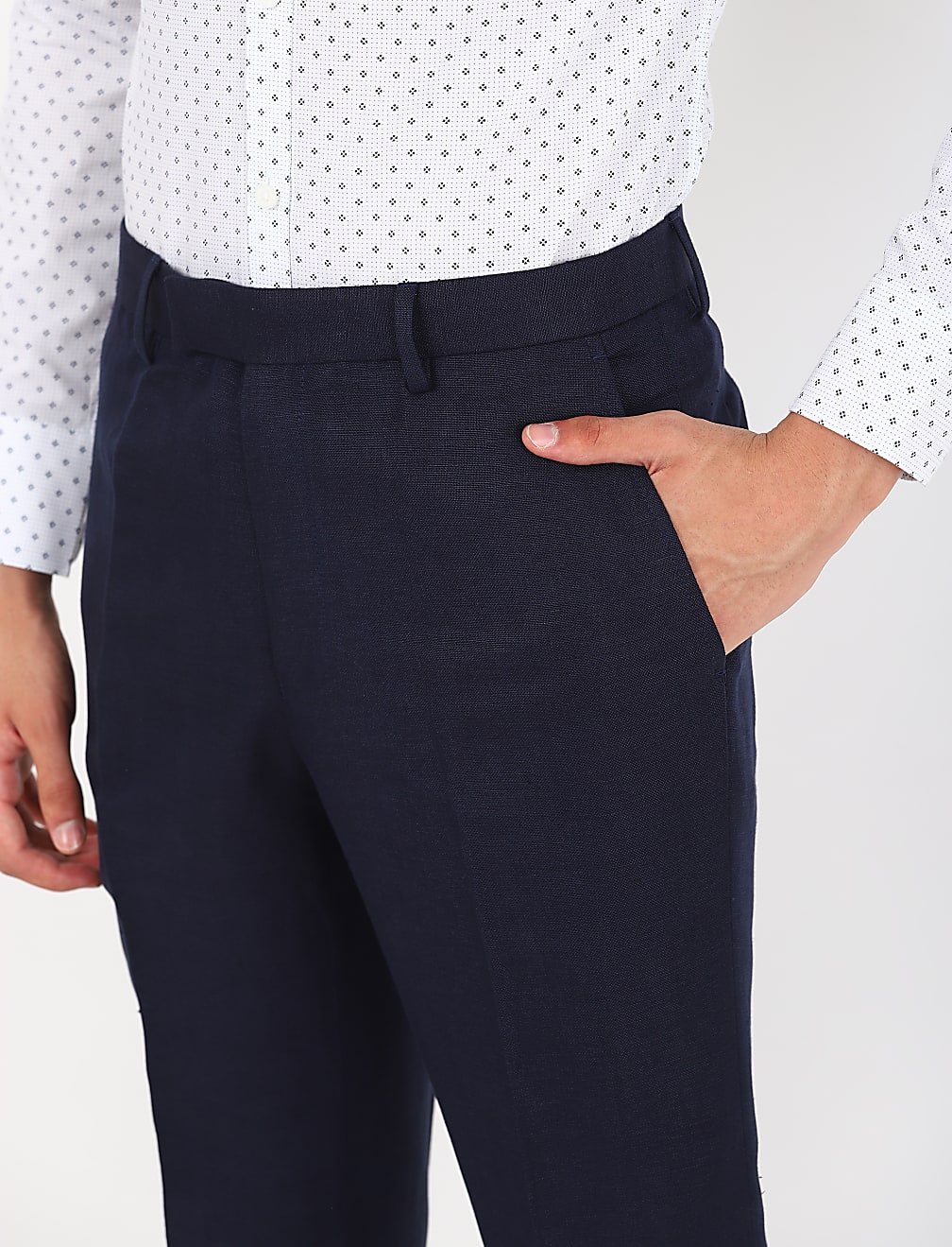 Linen Viscose Solid Trouser