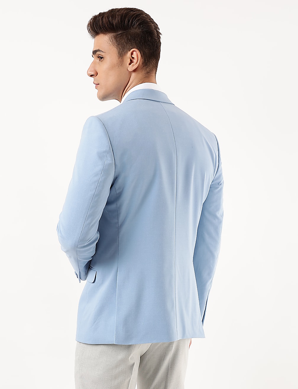 Plain Lapel Collar Blazer