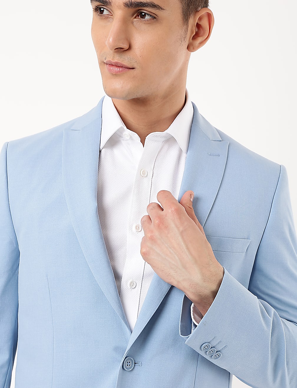 Plain Lapel Collar Blazer
