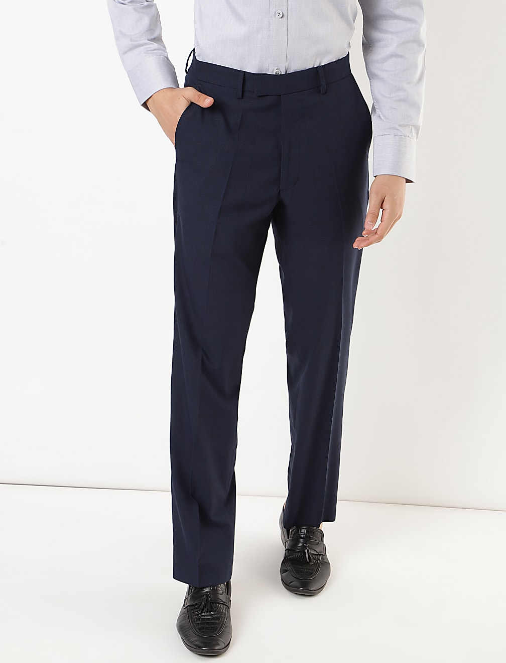 Regular Fit Checked Trousers