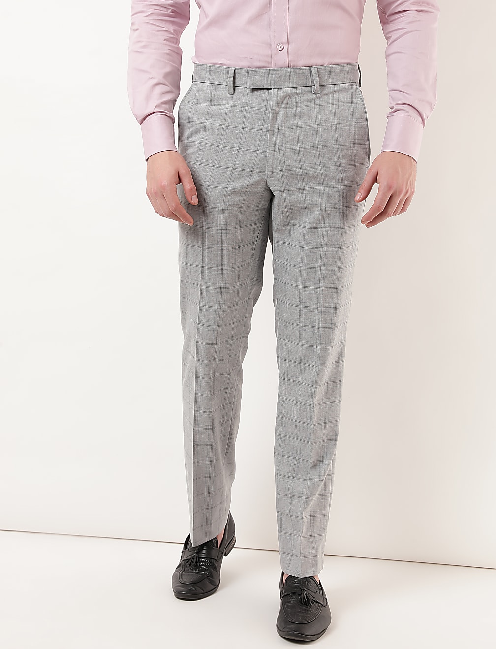 Regular Fit Checked Trousers