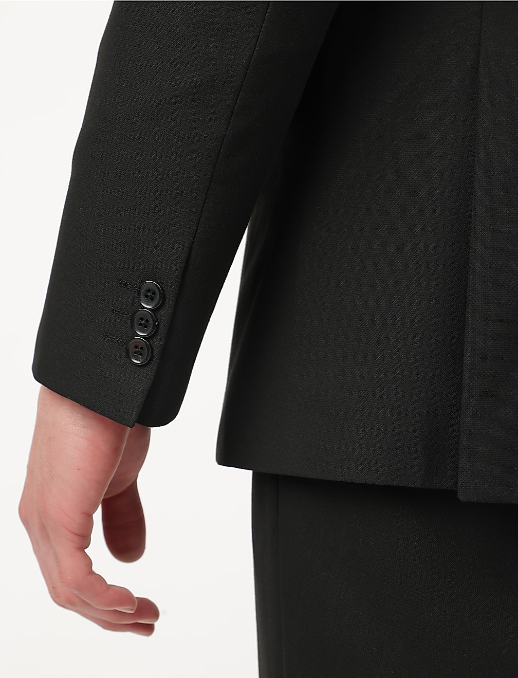 Textured Lapel Collar Blazer