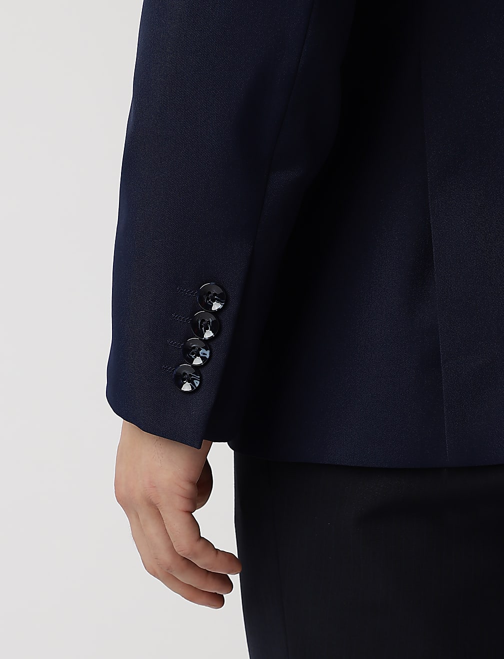 Tailored Fit Plain Peaked Lapel Blazer