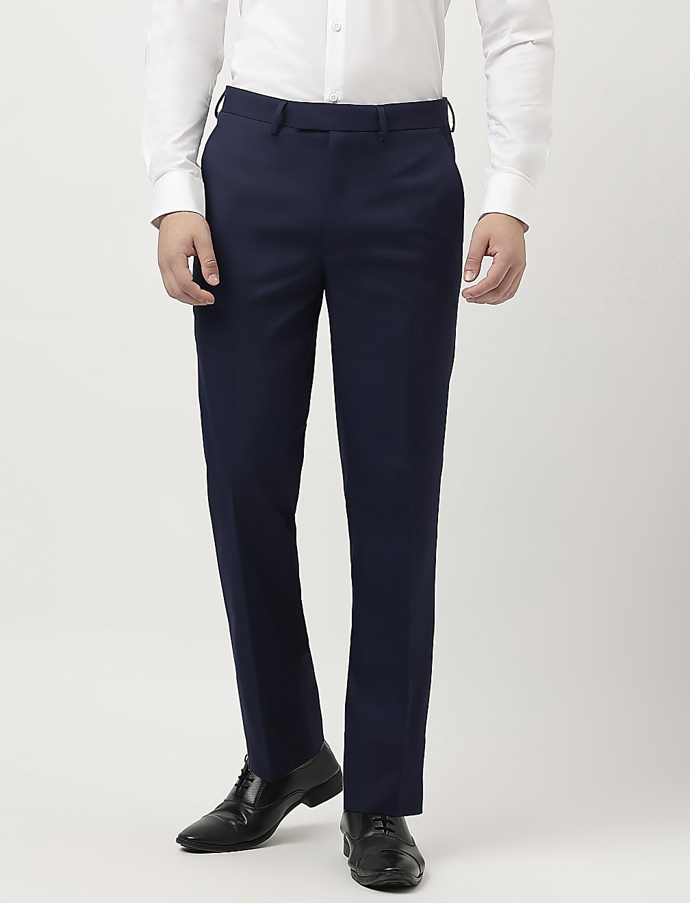 Tailored Fit Solid Trousers