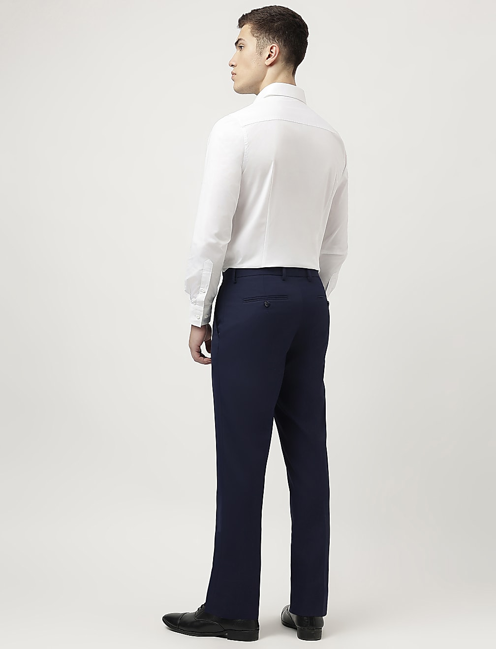 Tailored Fit Solid Trousers