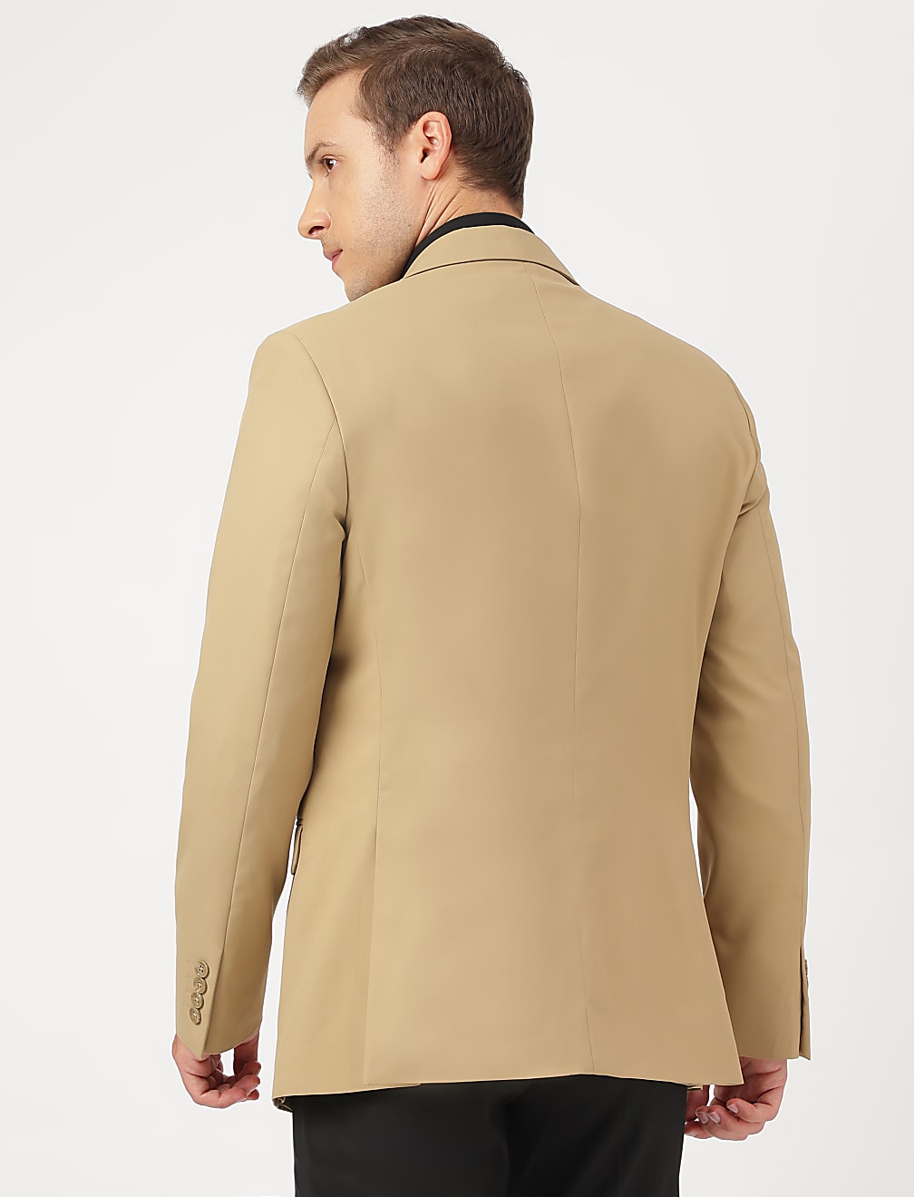 Plain Notch Lapel Single Breasted Blazer
