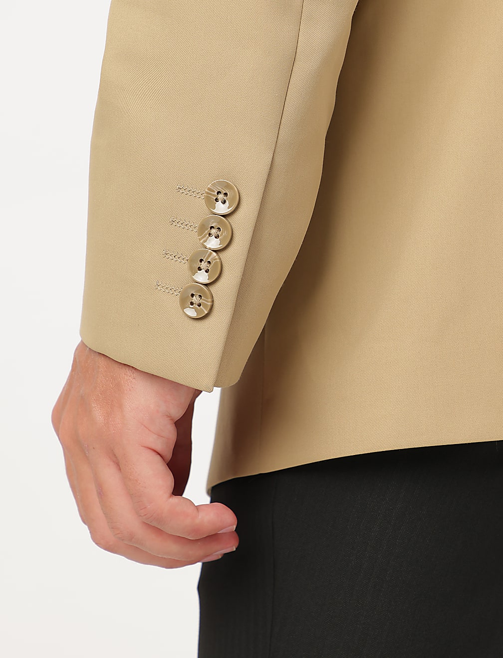 Plain Notch Lapel Single Breasted Blazer
