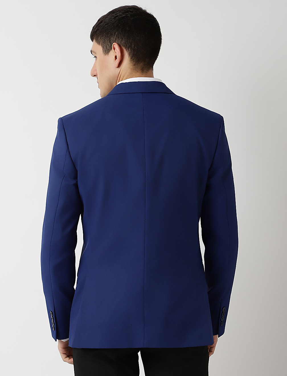 Slim Fit Plain Peaked Lapel Blazer