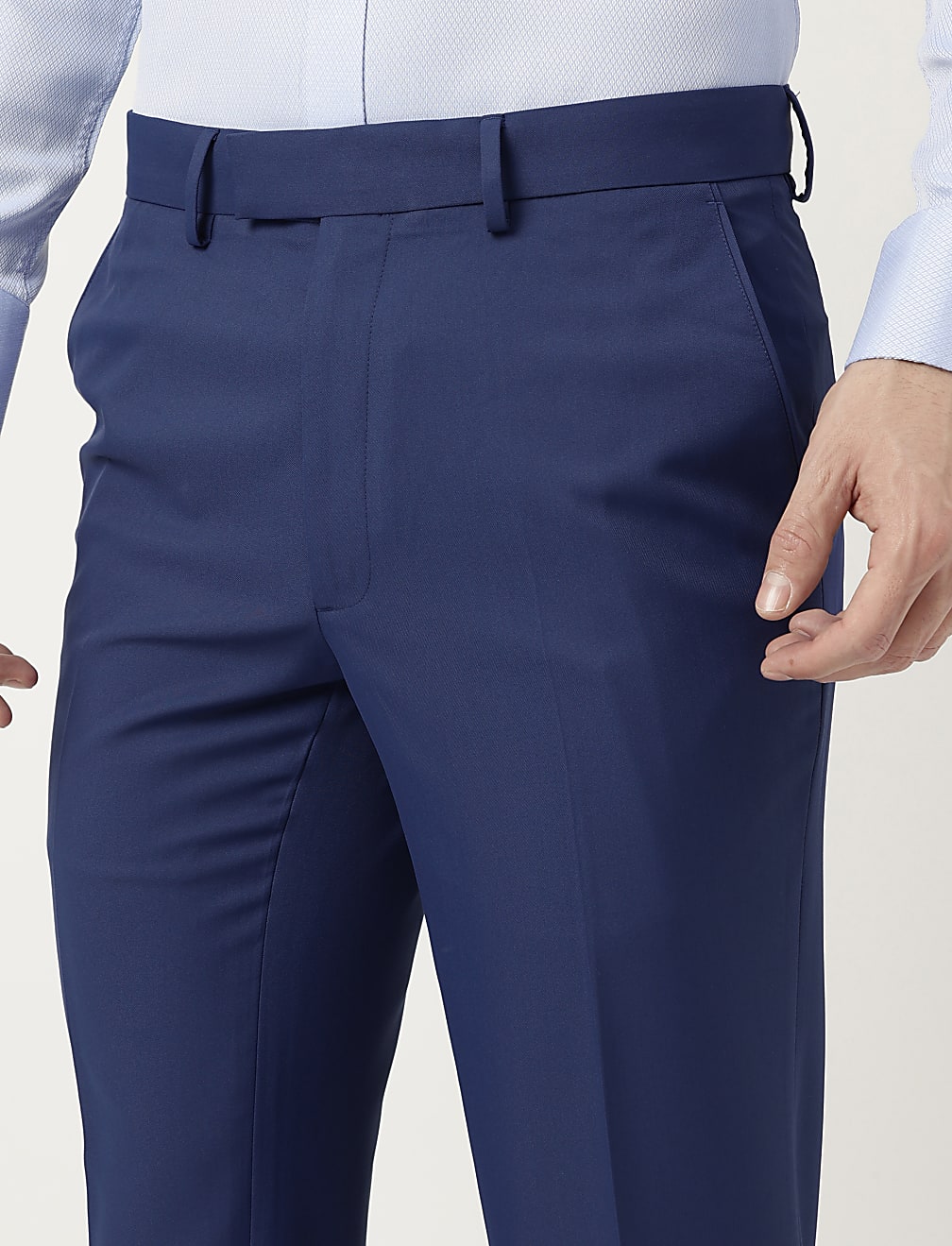 Slim Fit Solid Trousers