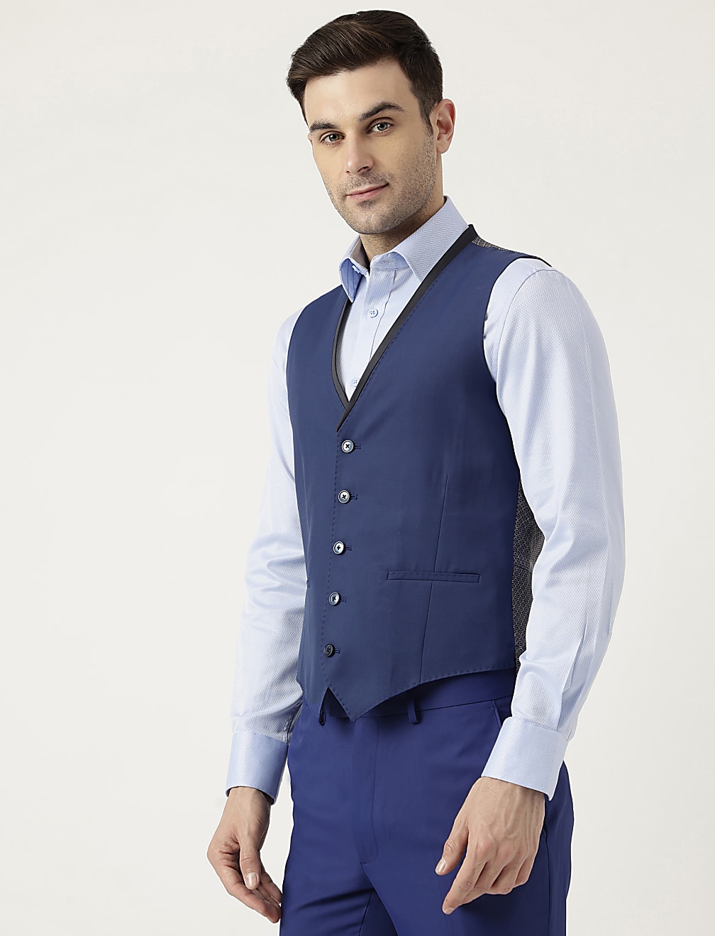 Solid Buttoned Waistcoat