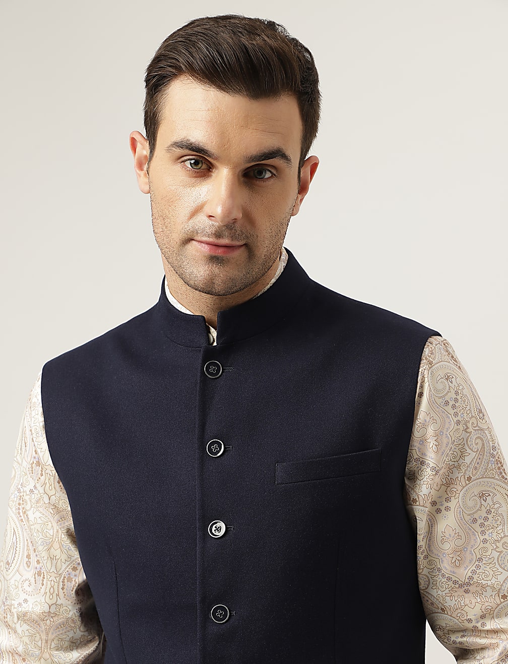 Wool Blend Tailored Fit  Waistcoat