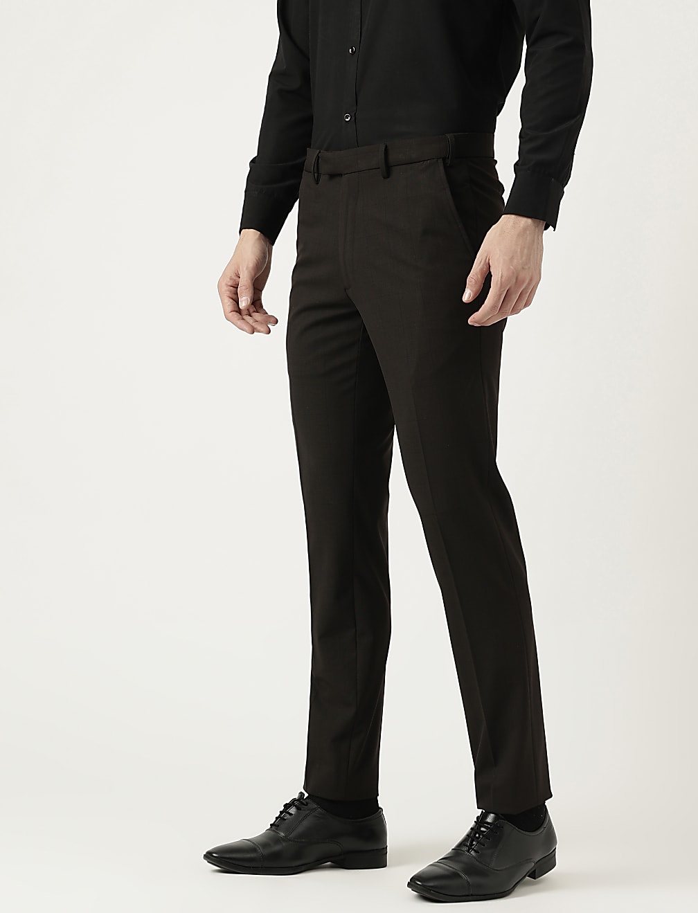 Slim Fit Checked Trousers