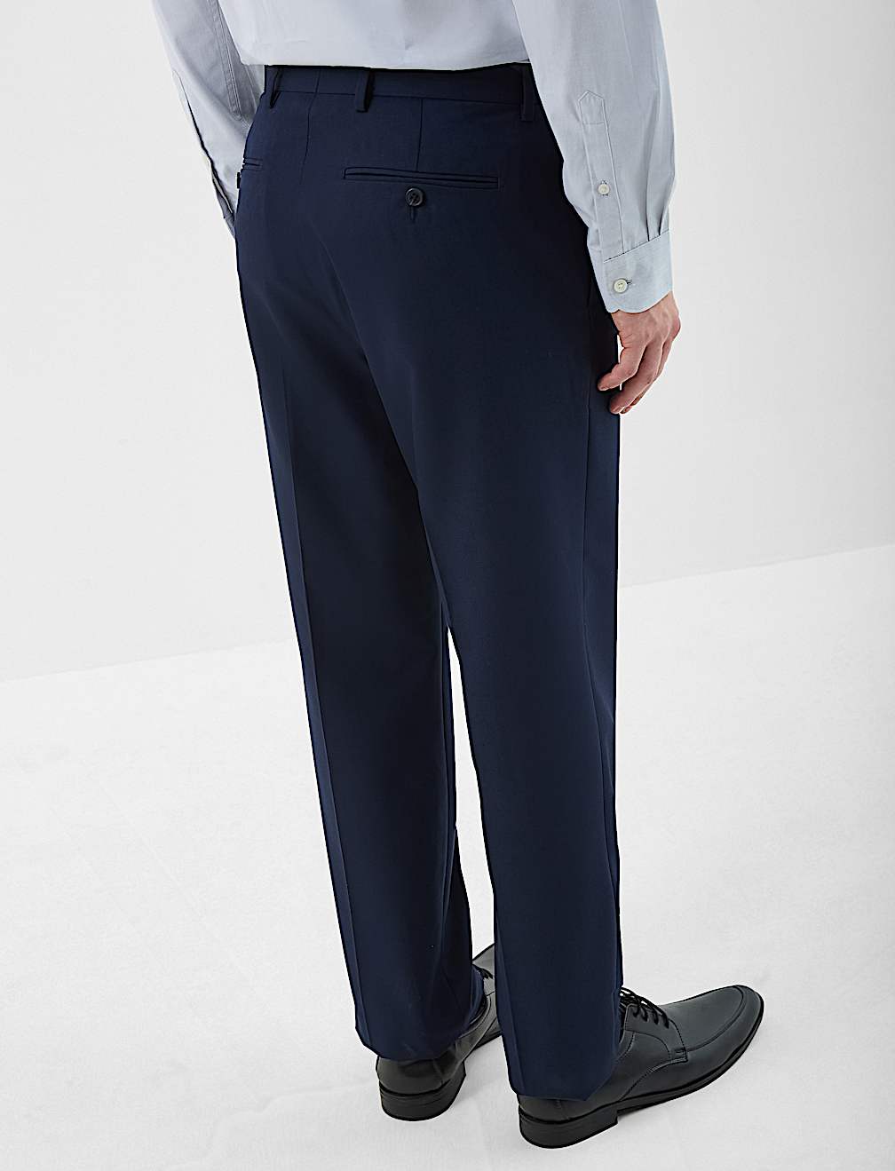 Regular Fit Suit Trousers, Textured Finish