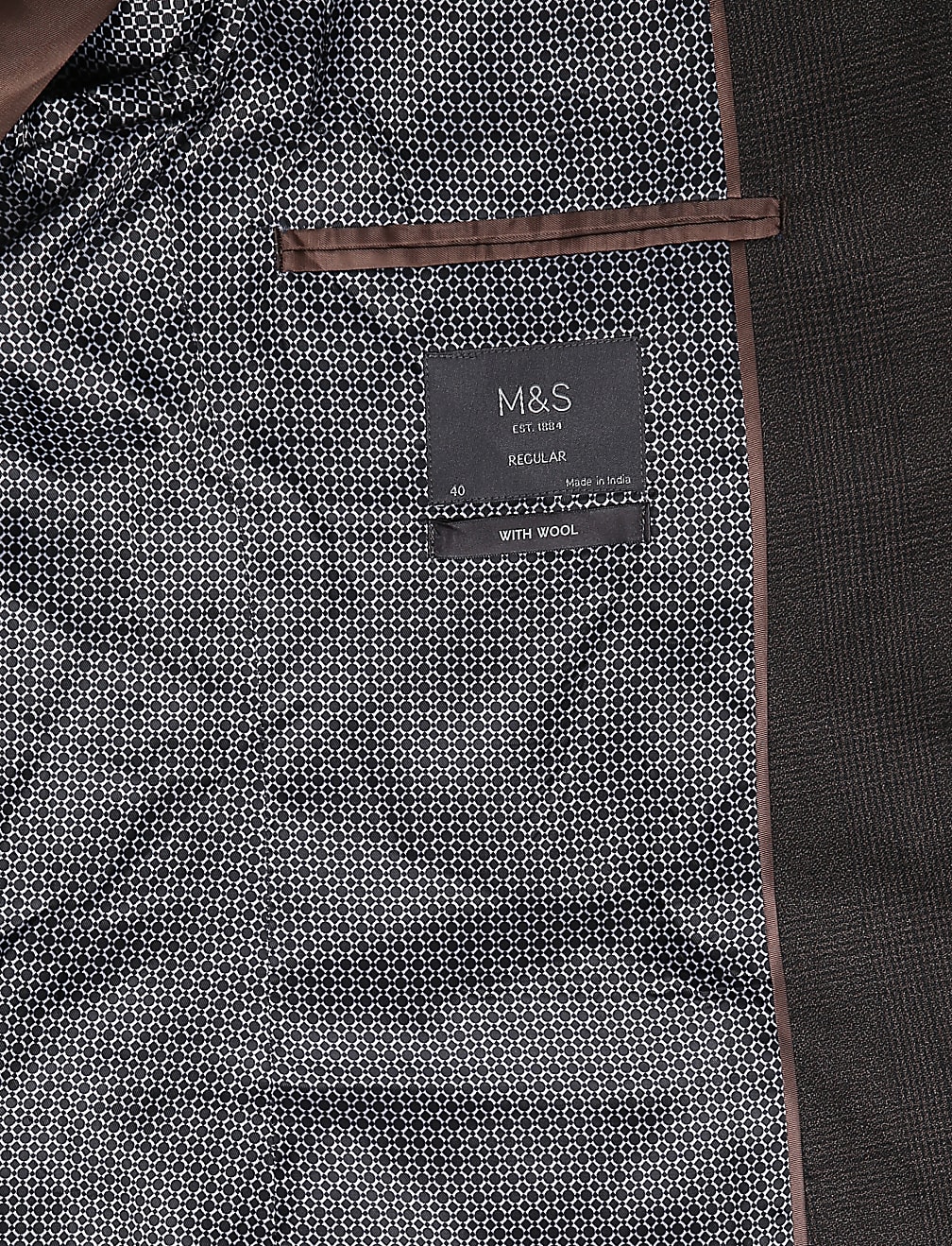 Checks Lapel Collar Blazer