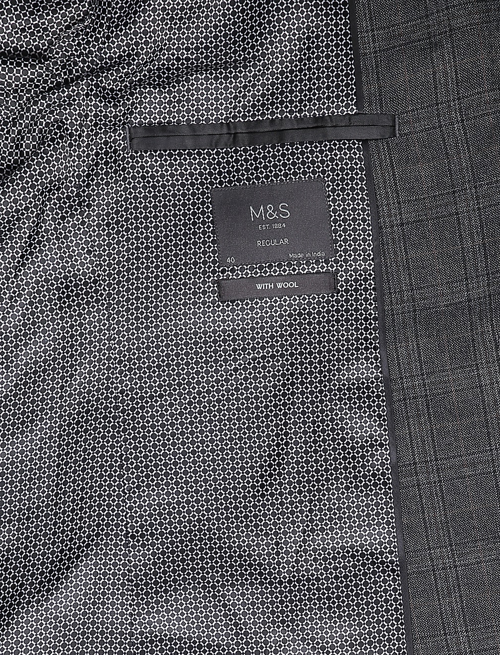 Checks Lapel Collar Blazer