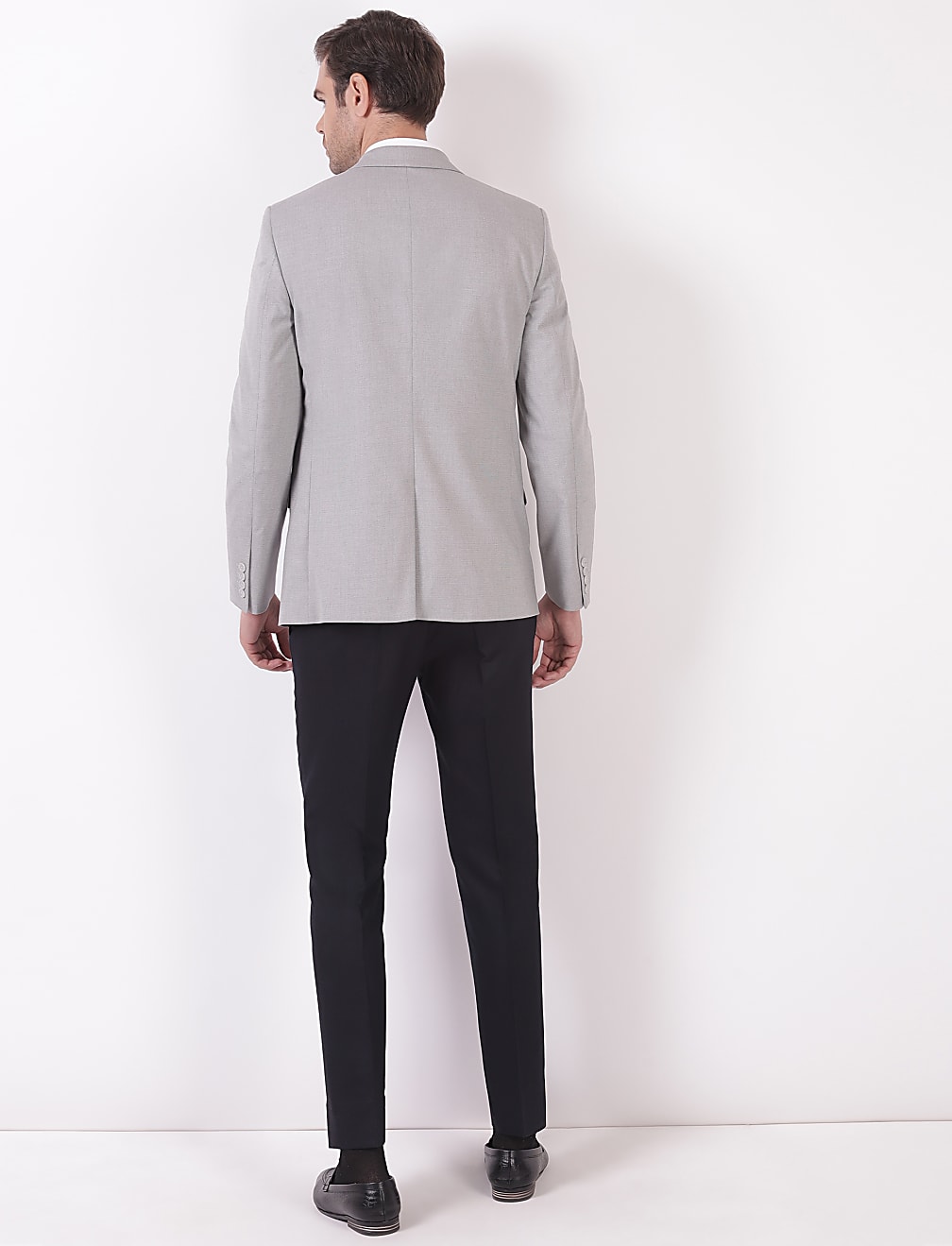 Self Design Lapel Collar Blazer
