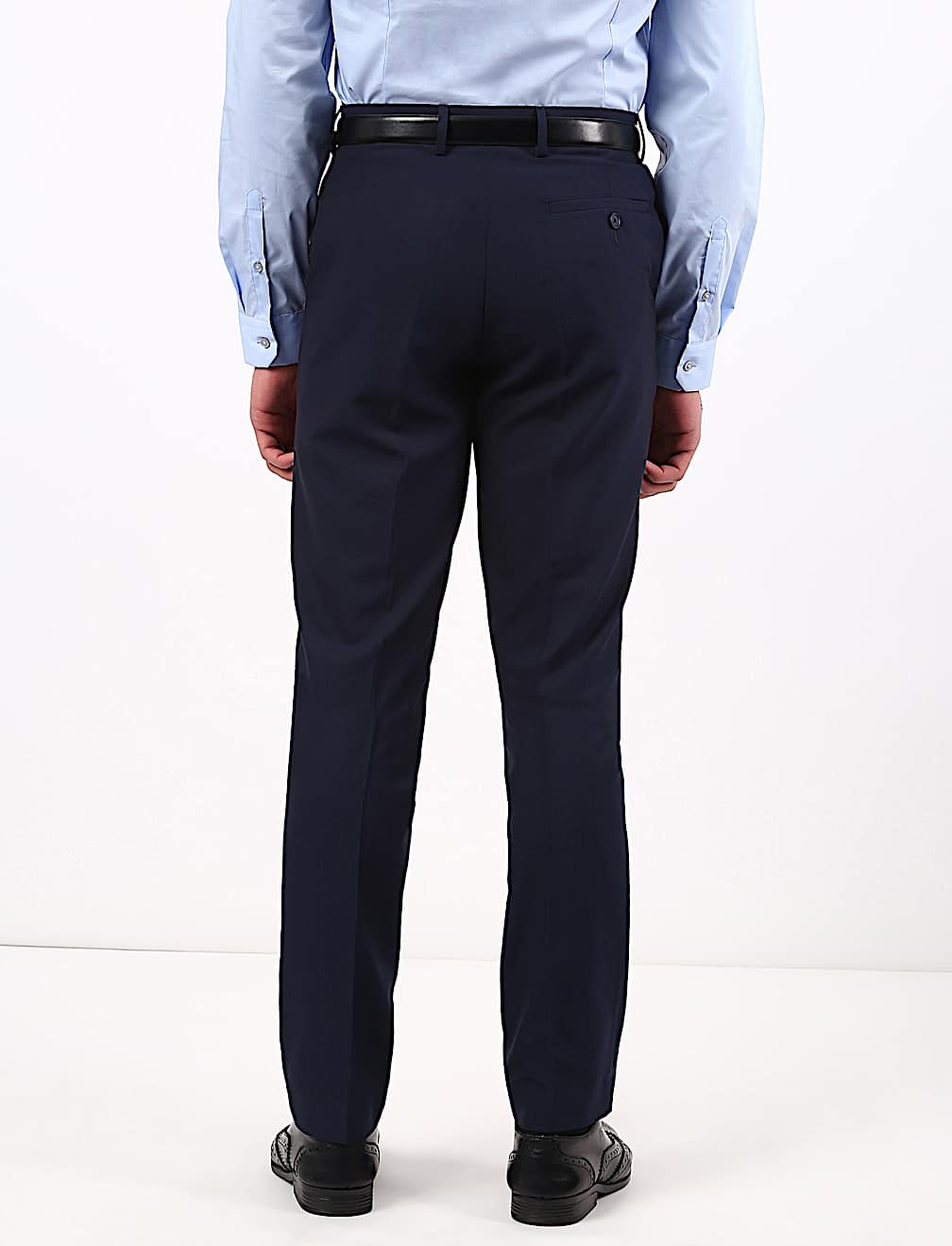 Plain Dark Navy Slim Fit Trouser