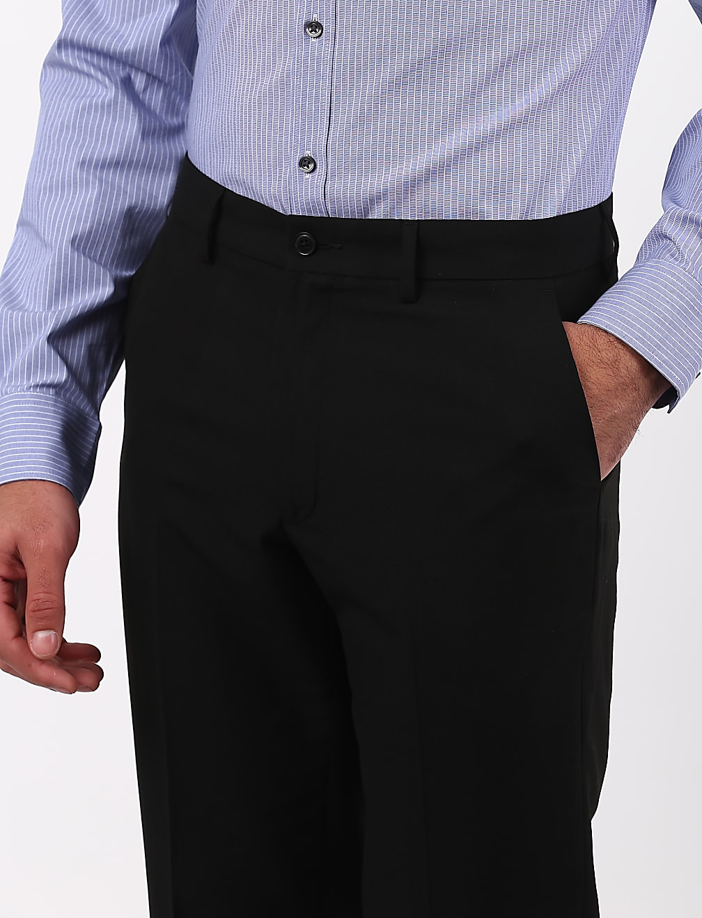 Plain Dark Navy Slim Fit Trouser