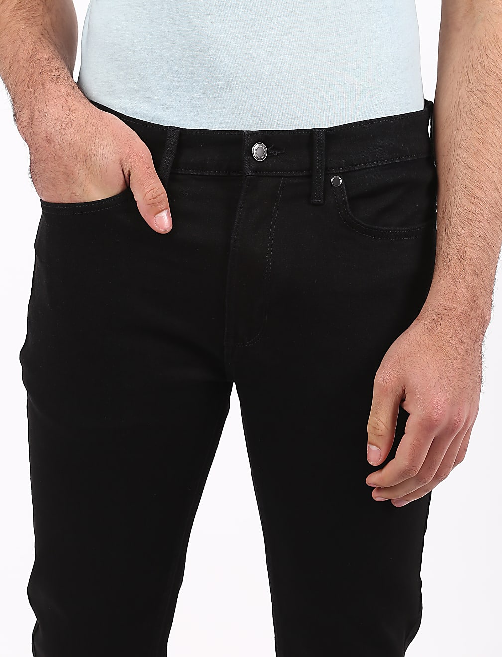 Cotton Mix Plain Slim Fit Jeans
