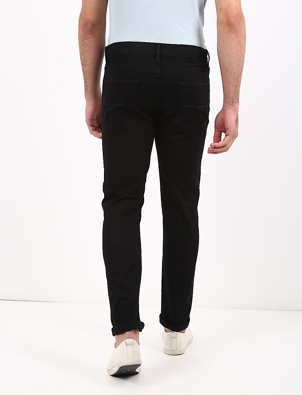 Cotton Mix Plain Slim Fit Jeans