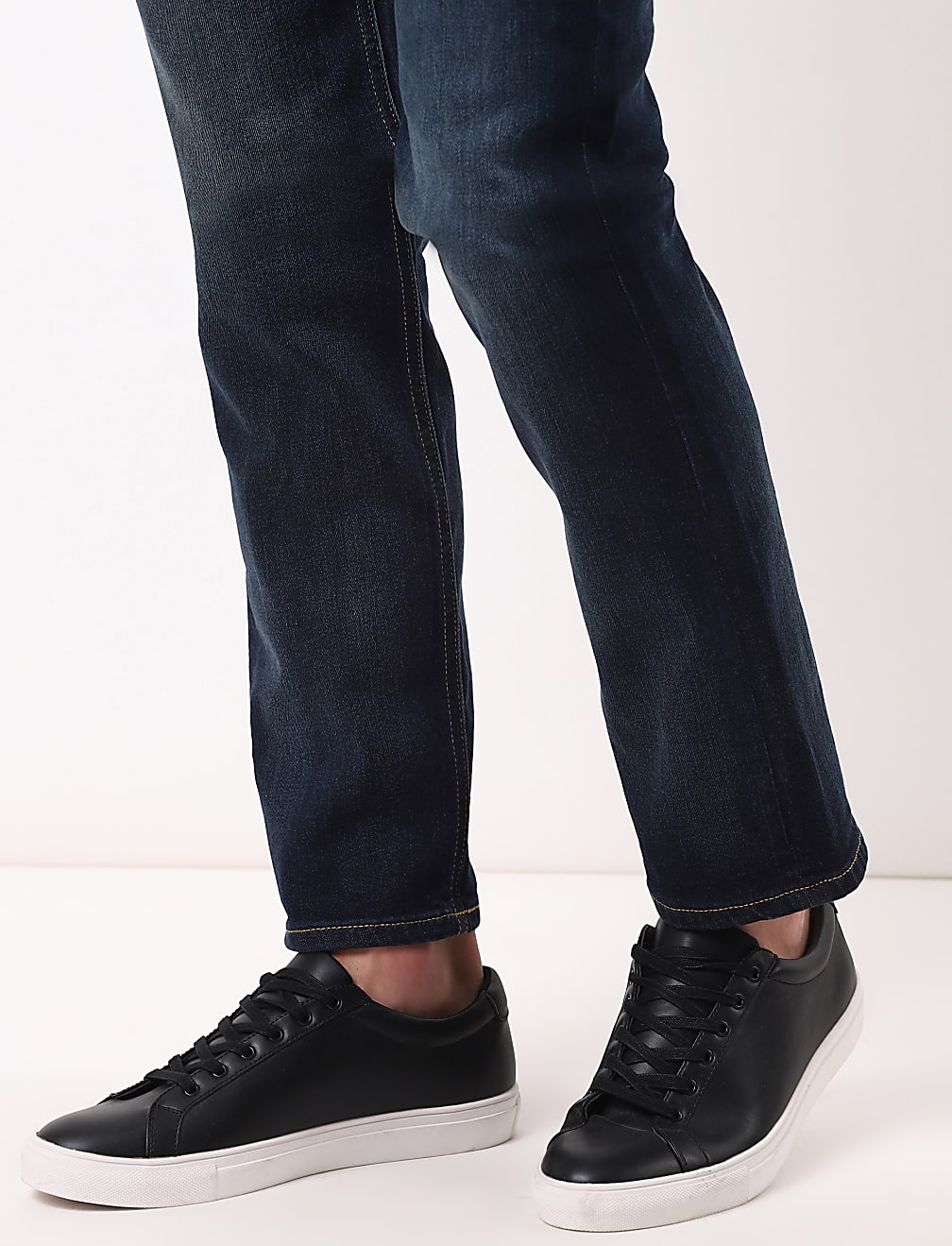 Straight Fit Denim With Stretch