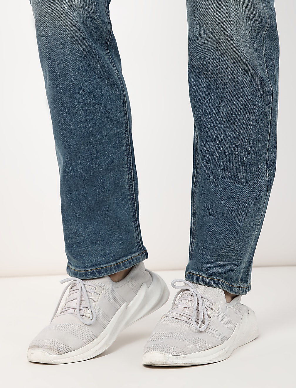 Cotton Mix Plain Regular Fit Jeans