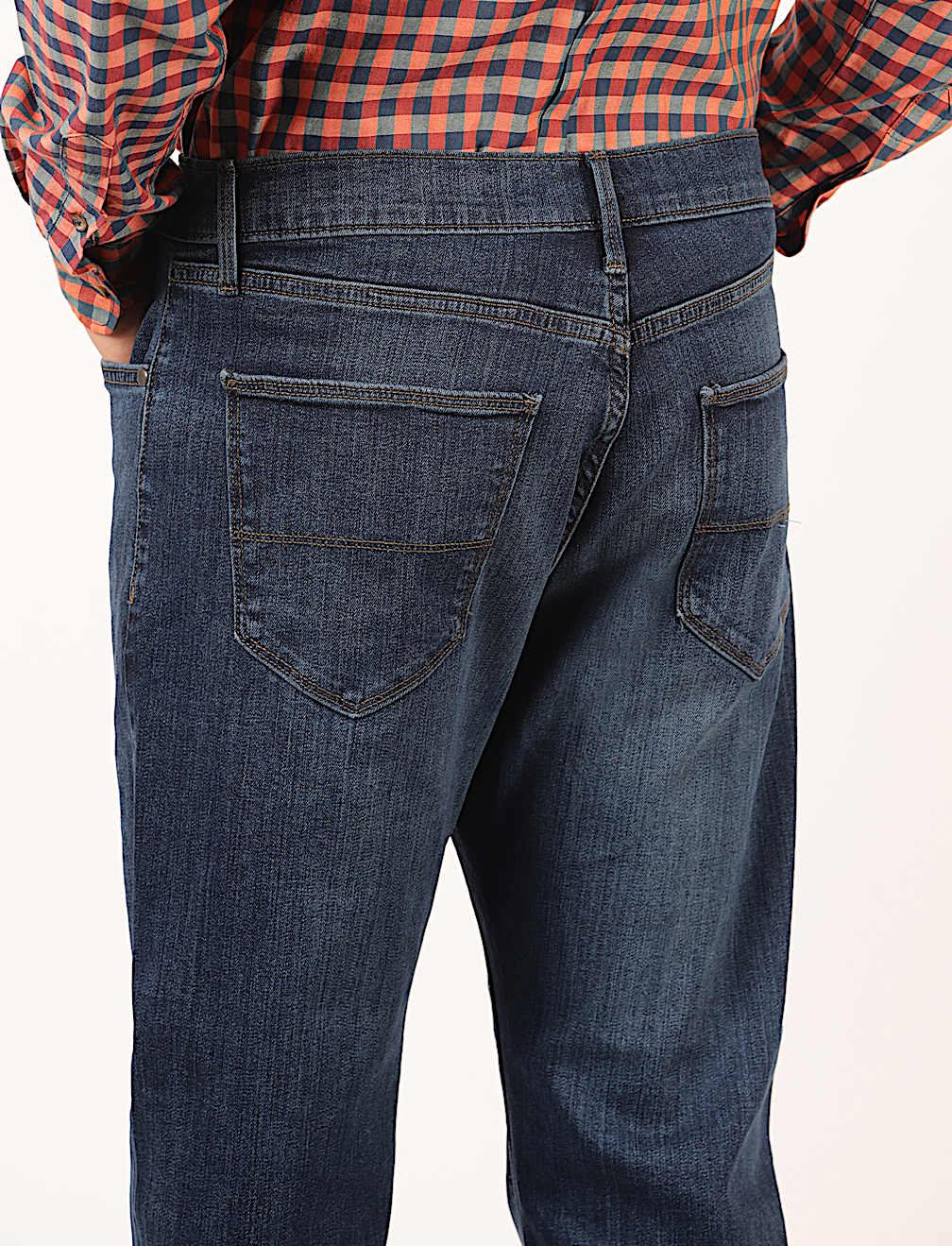 Cotton Mix Plain Regular Fit Jeans