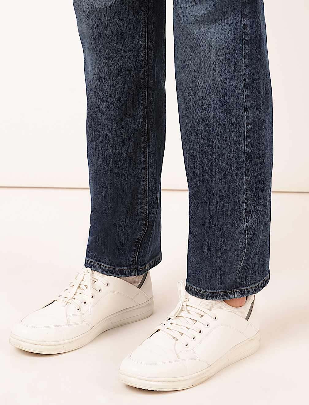 Cotton Mix Plain Regular Fit Jeans