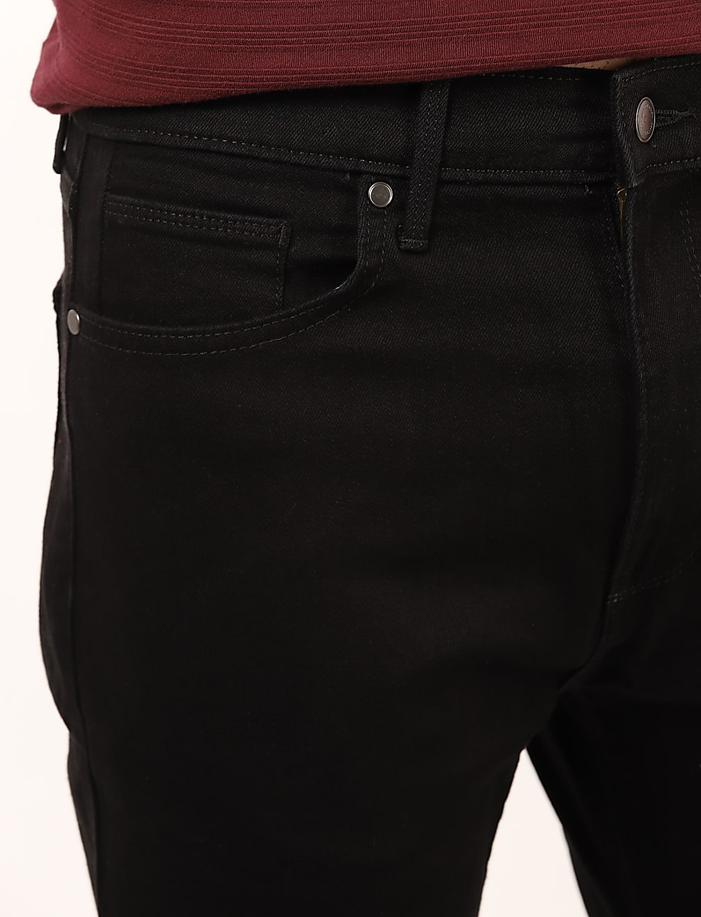 Cotton Mix Plain Regular Fit Jeans