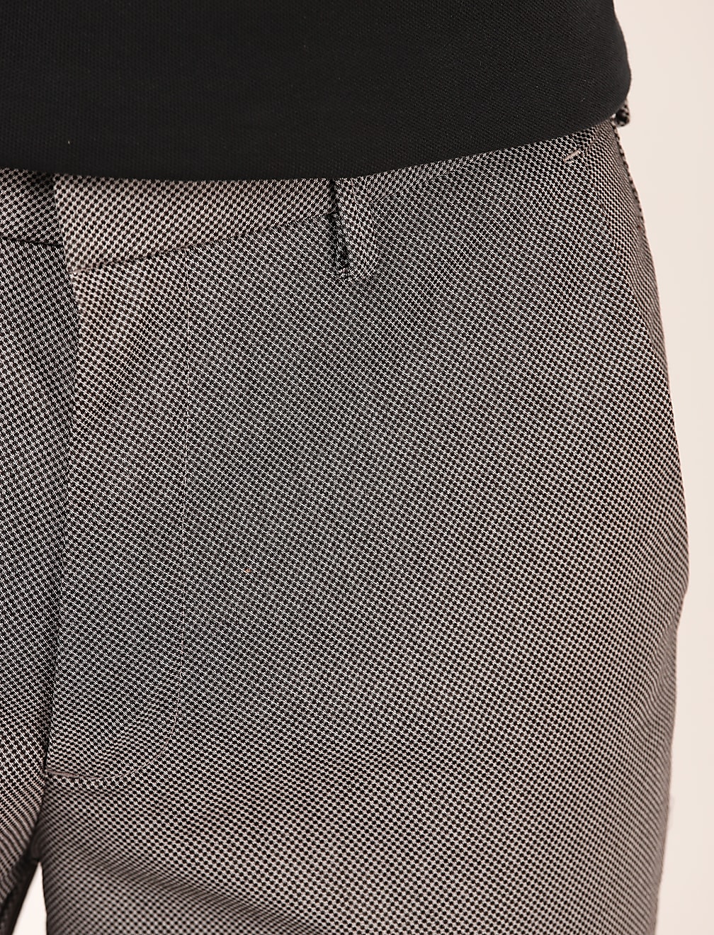 Cotton Mix Self Design Slim Fit Trouser