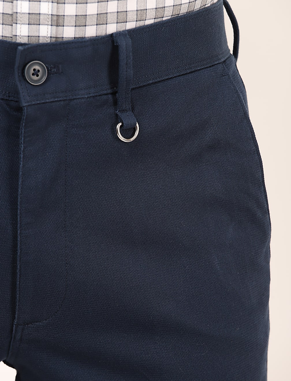 Cotton Mix Plain Skinny Fit Trouser