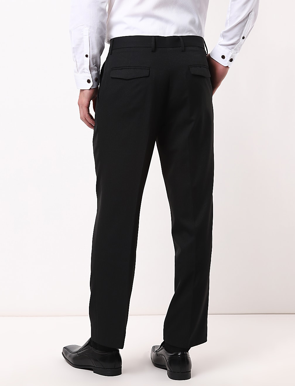 Regular Fit Dobby Texture Trousers