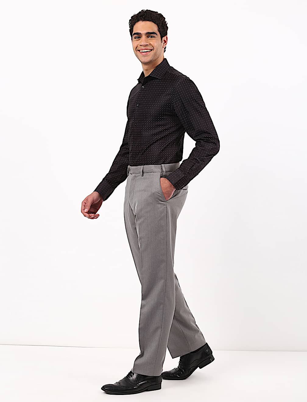 Regular Fit Flexi Waist Trousers