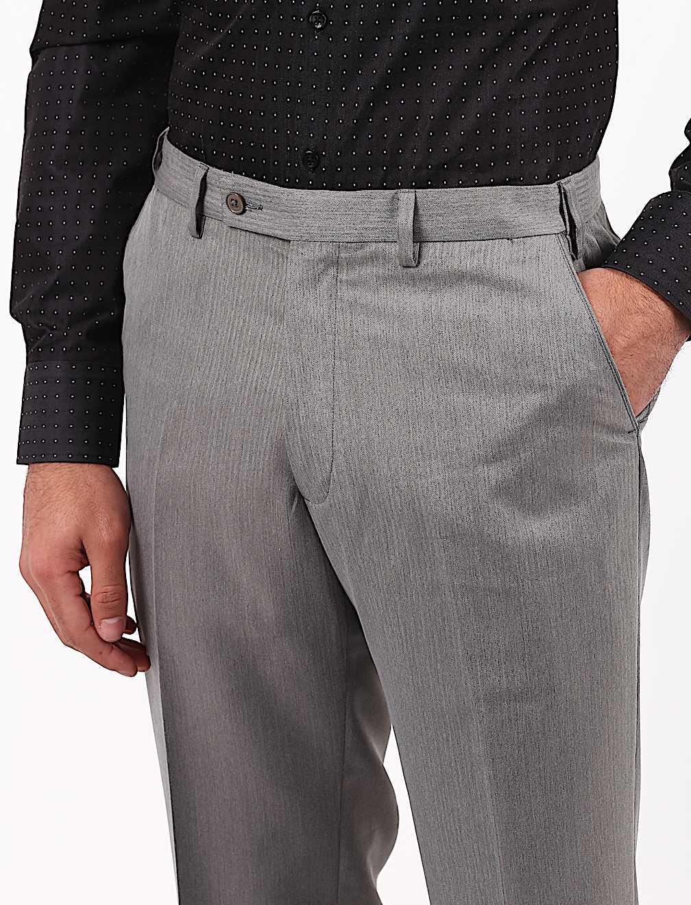 Regular Fit Flexi Waist Trousers