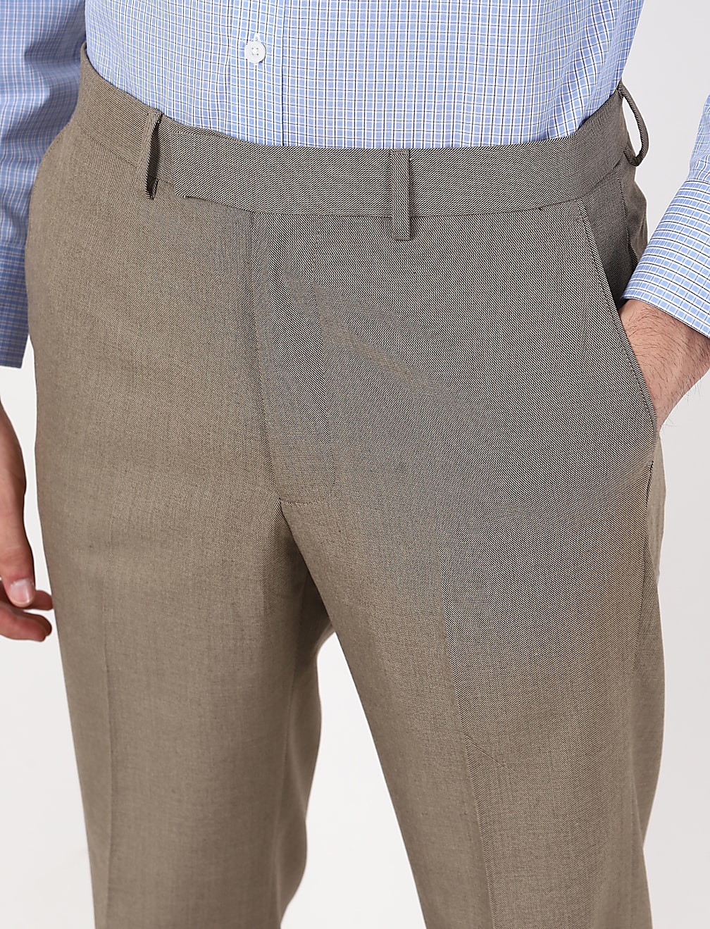 Regular Fancy Texture Trousers