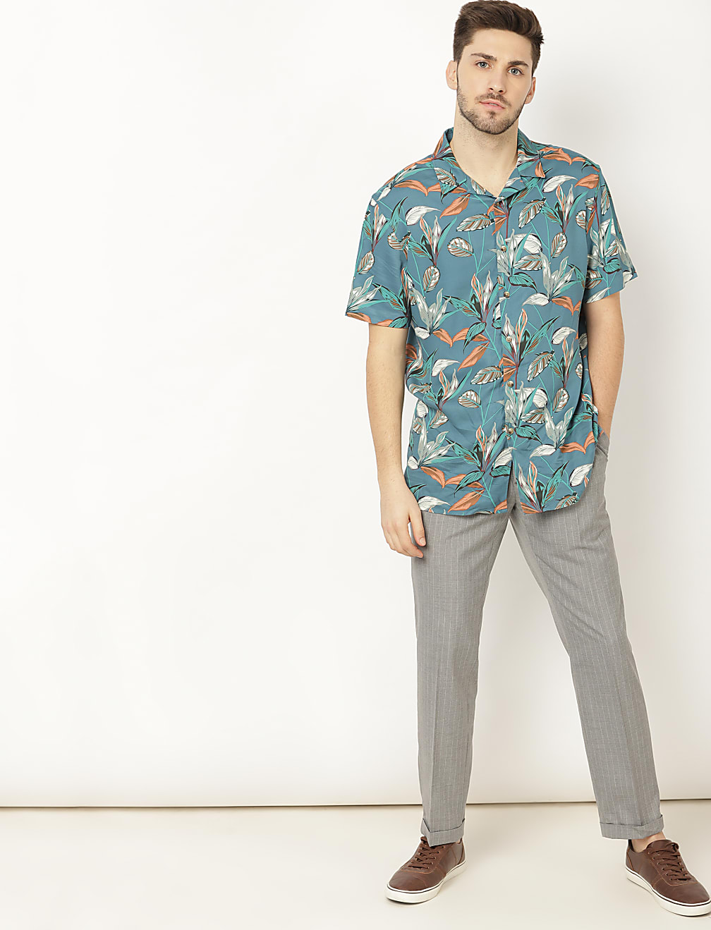 Plain Slim Fit Trouser