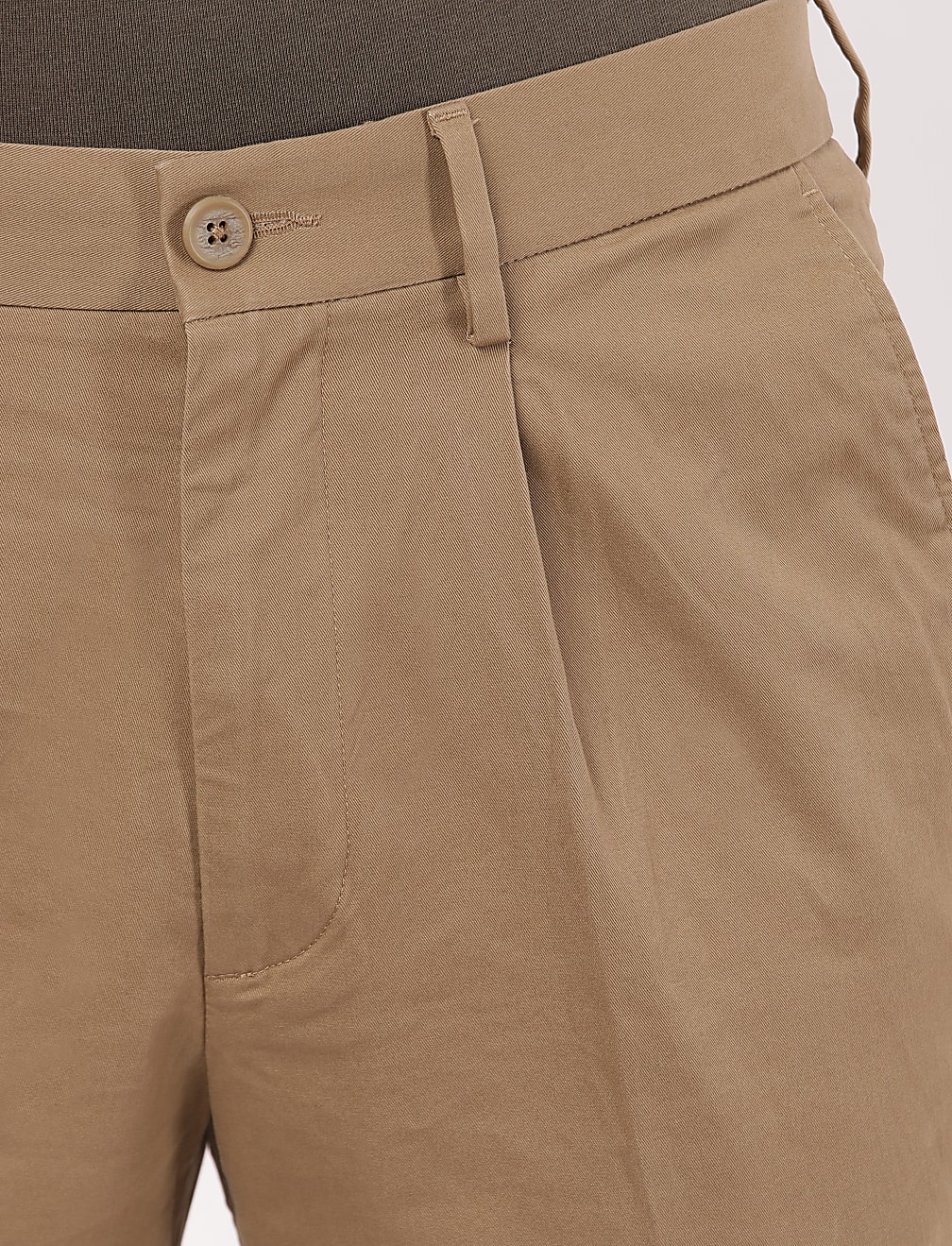 Cotton Mix Plain Slim Fit Trouser