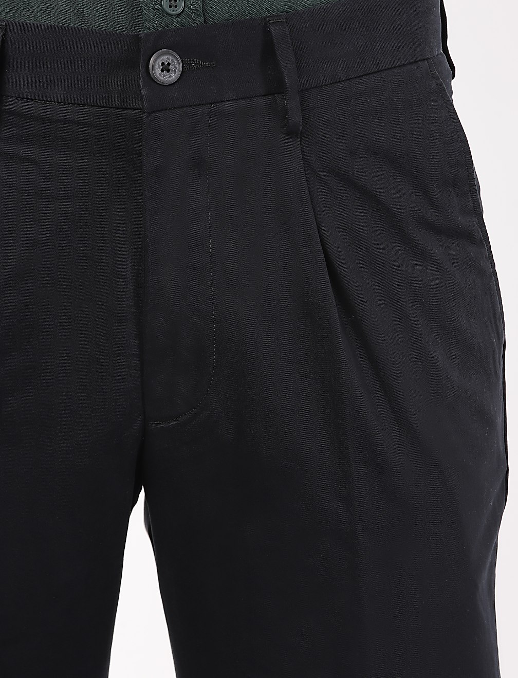 Cotton Mix Plain Slim Fit Trouser