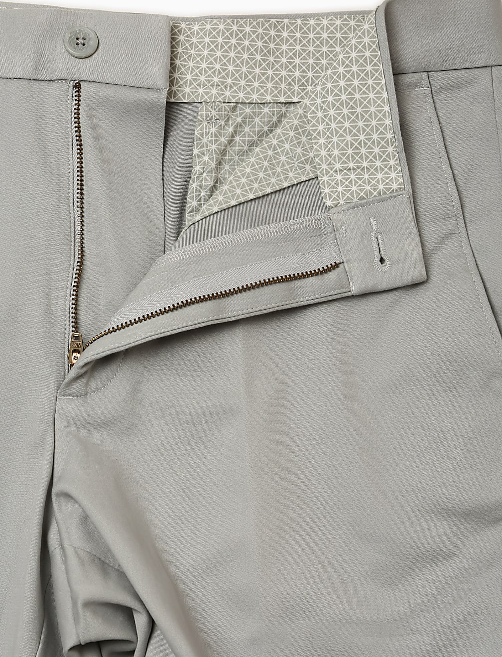 Cotton Mix Plain Regular Fit Trouser