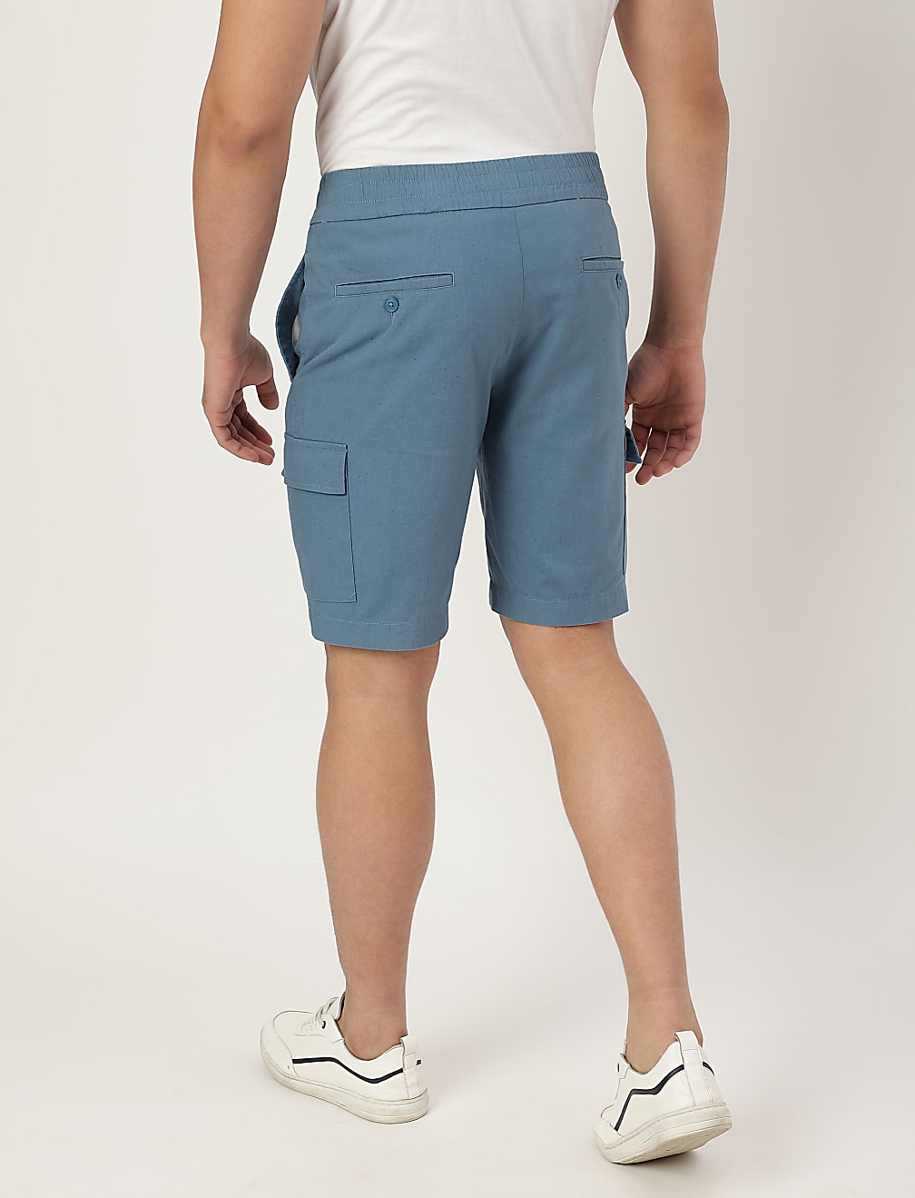 Cotton Mix Plain Regular Fit Shorts