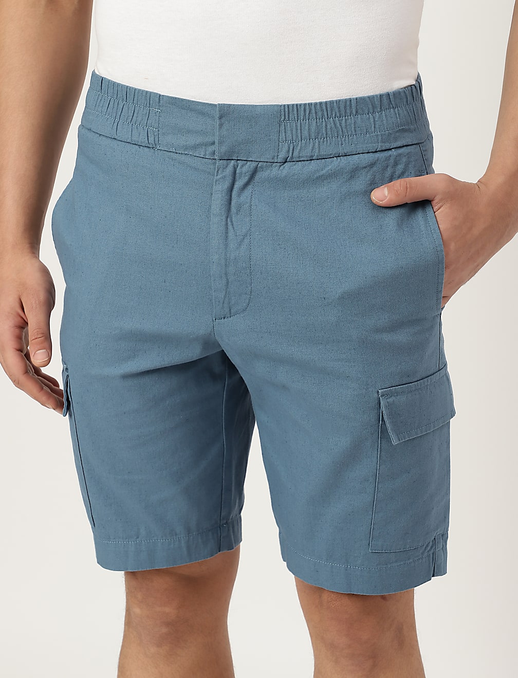 Cotton Mix Plain Regular Fit Shorts